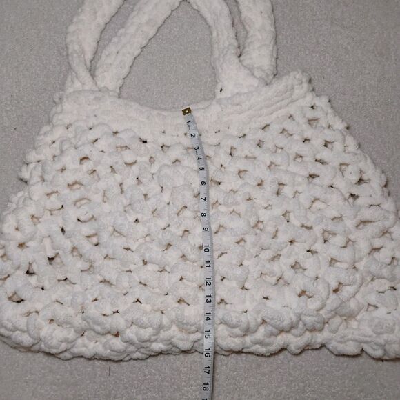 Oversized Chunky Jumbo Sweater Knit Hobo Tote Comfy Cozy Soft  Boho Hippie - Picture 5 of 6